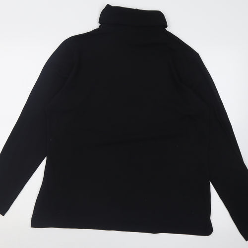 Tchibo Womens Black  Cotton Pullover Sweatshirt Size 16  Pullover
