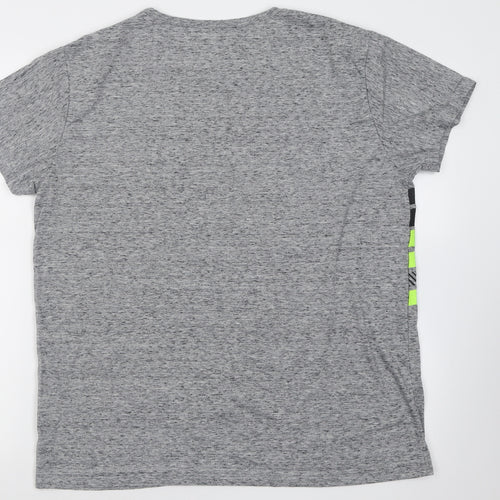 Preworn Mens Grey  Polyester  T-Shirt Size XL Crew Neck