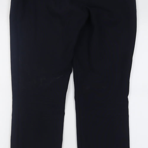 Dunnes Stores Womens Blue  Polyester Trousers  Size 8 L28 in Regular Hook & Eye
