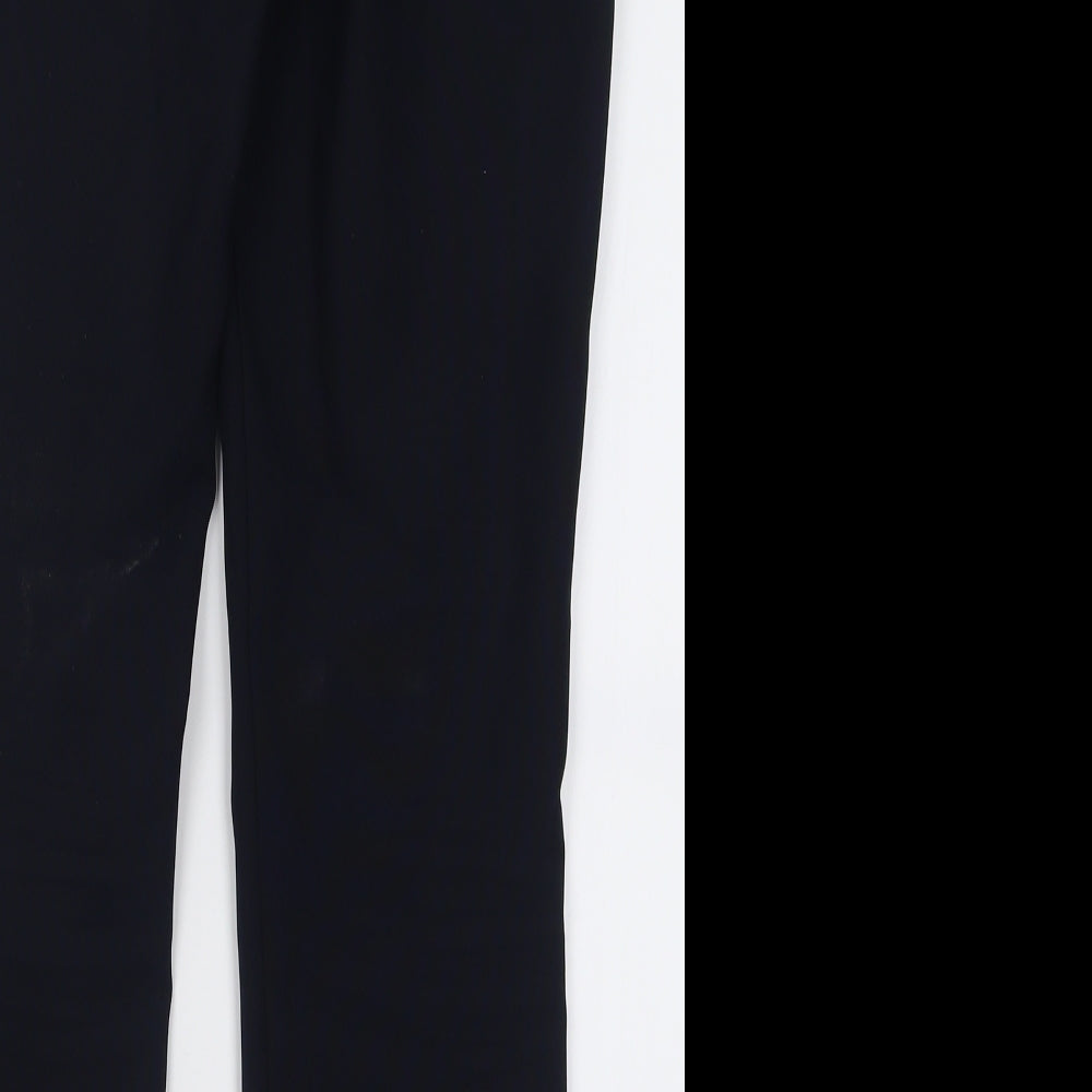 Dunnes Stores Womens Blue  Polyester Trousers  Size 8 L28 in Regular Hook & Eye