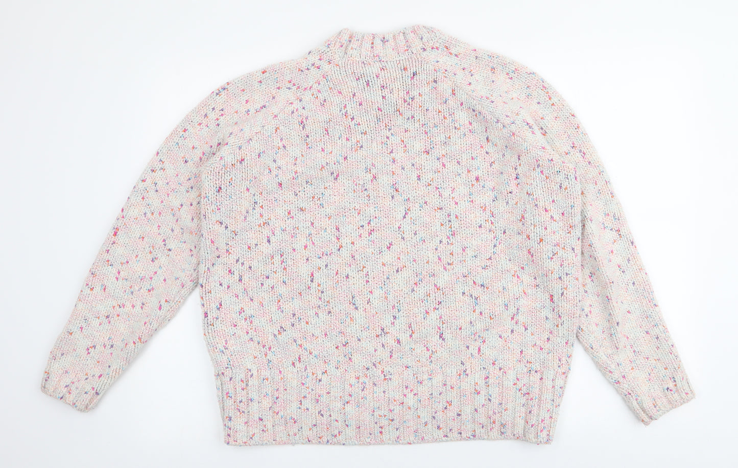 Marks and Spencer Womens Ivory High Neck  Acrylic Pullover Jumper Size 12