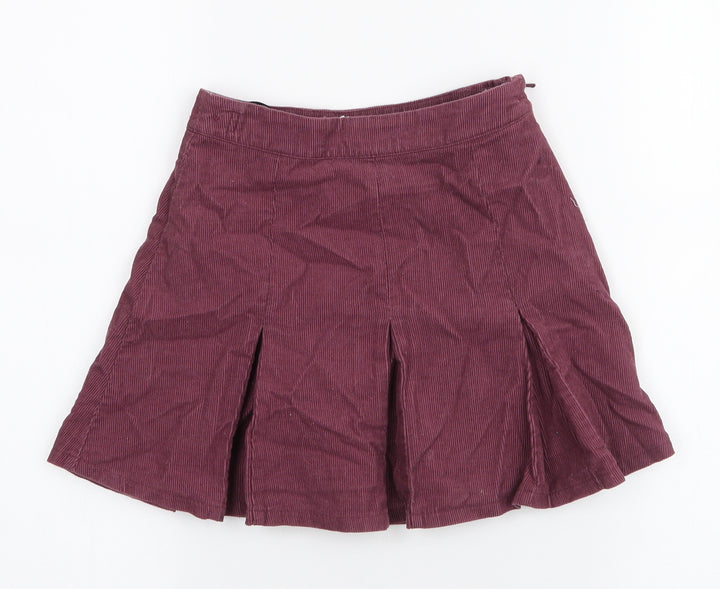 NEXT Girls Purple  Cotton A-Line Skirt Size 4 Years  Regular Zip
