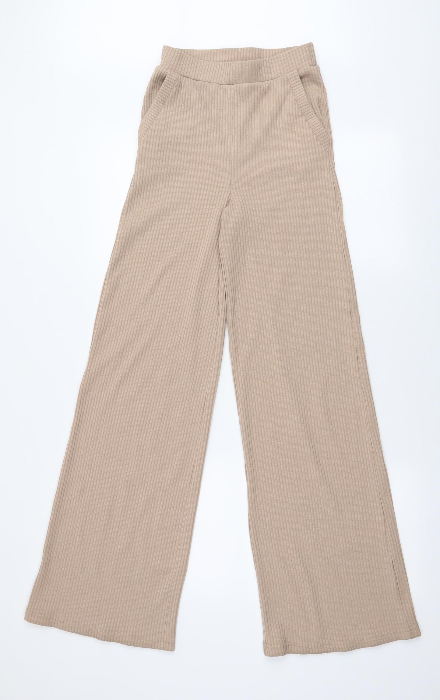 Oh Polly Womens Beige  Polyester Jogger Trousers Size 6 L32 in Regular