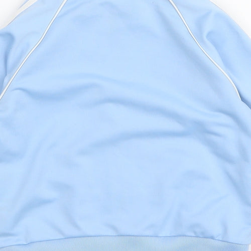 adidas Boys Blue Striped  Basic Jacket Jacket Size 12-18 Months   Zip
