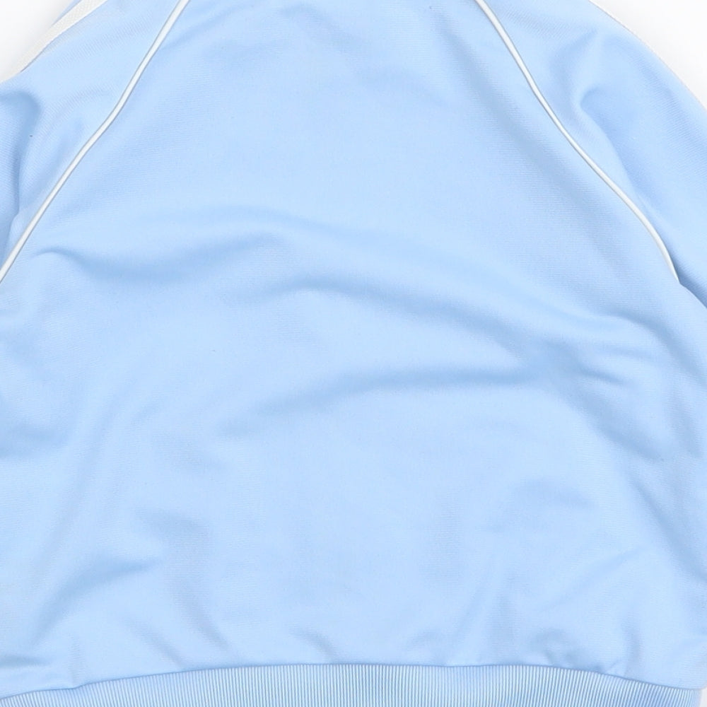 adidas Boys Blue Striped  Basic Jacket Jacket Size 12-18 Months   Zip