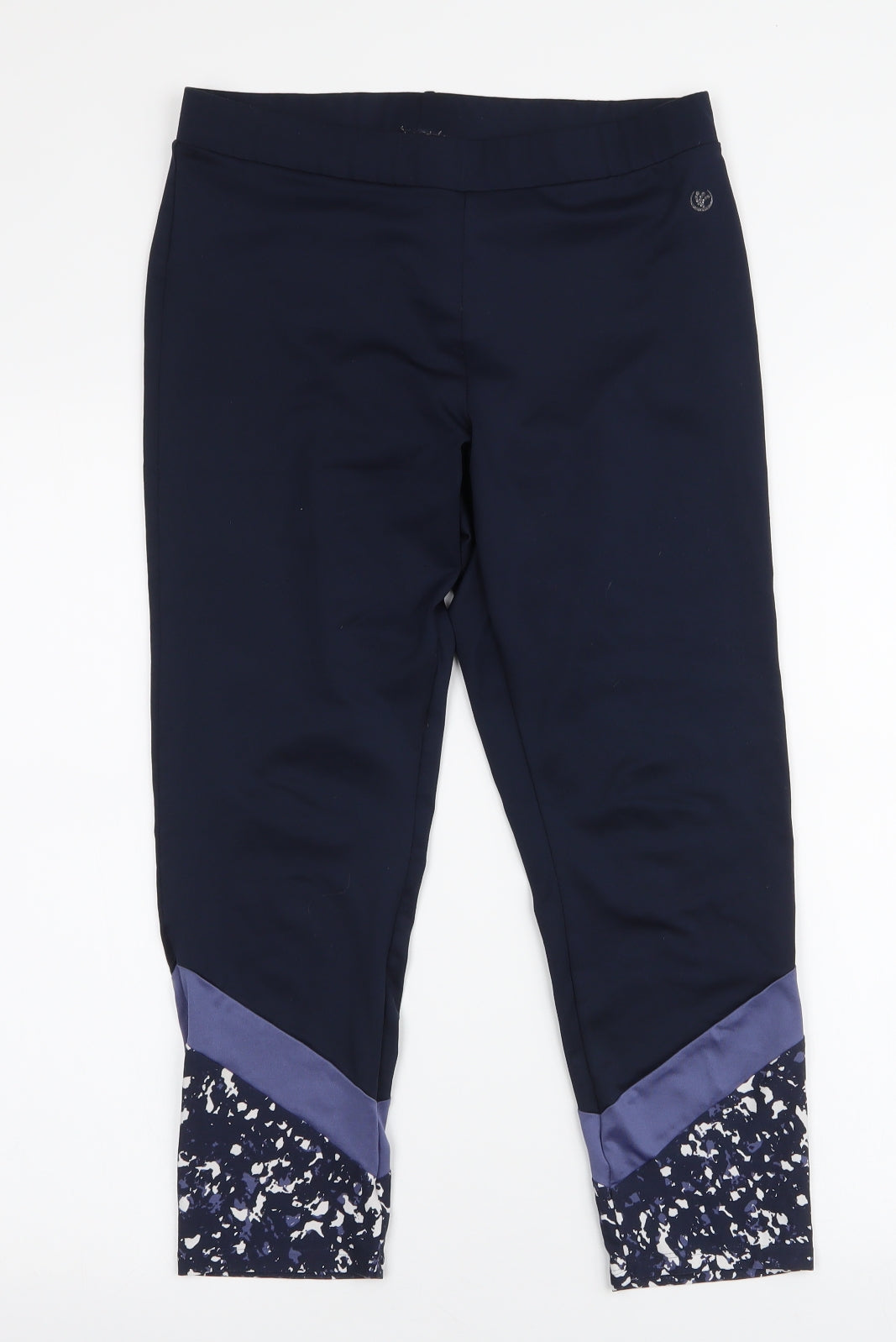 Dunnes Stores Womens Blue Tie Dye Polyester Capri Leggings Size M L22 in Regular Pullover