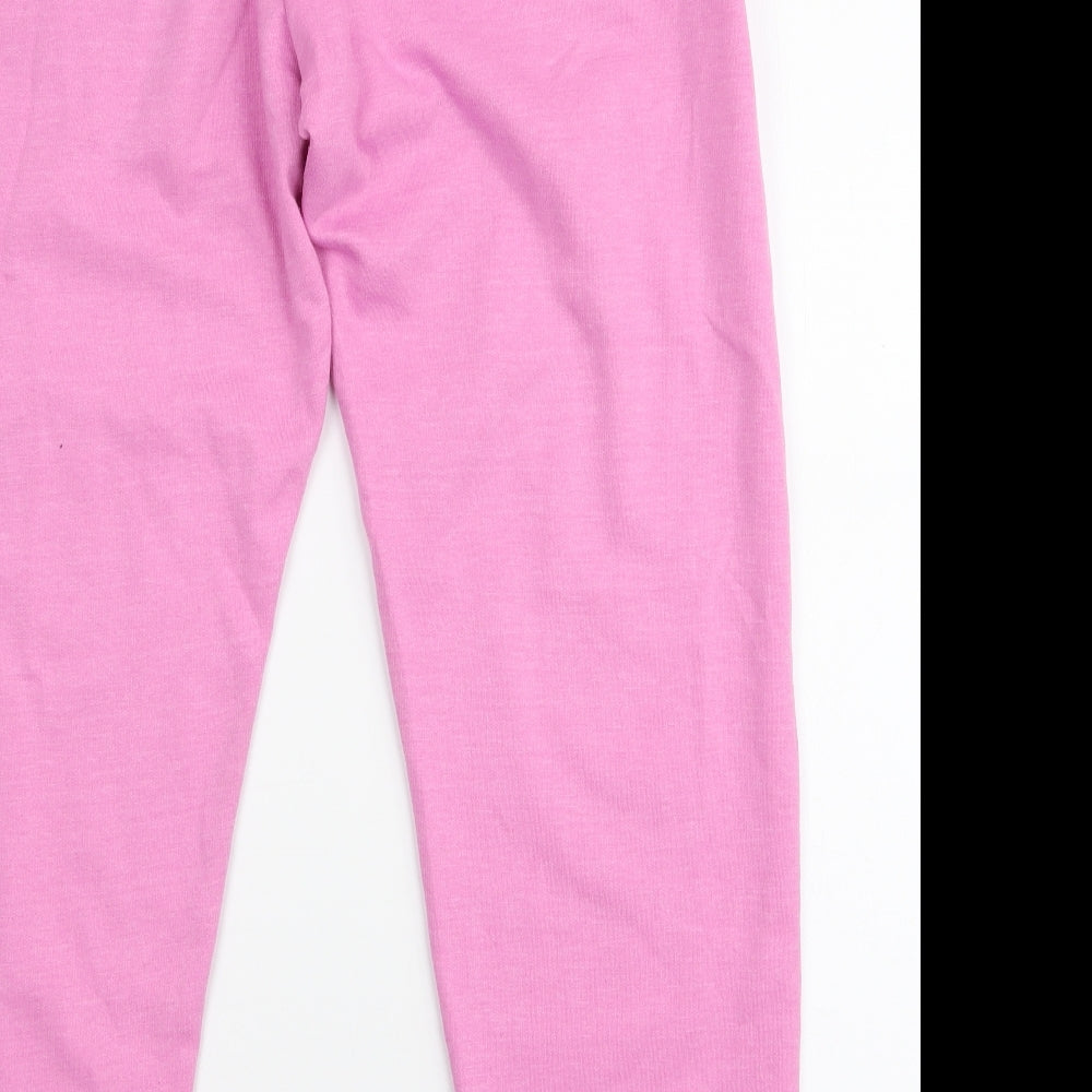 Insignia Womens Pink  Cotton Jogger Trousers Size 16 L28 in  Drawstring
