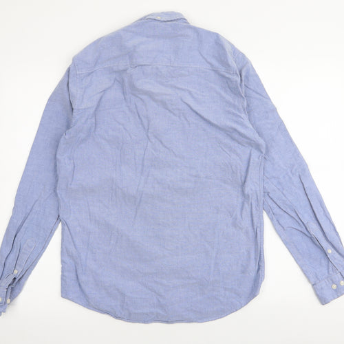 NEXT Mens Blue  Cotton  Button-Up Size S Collared Button