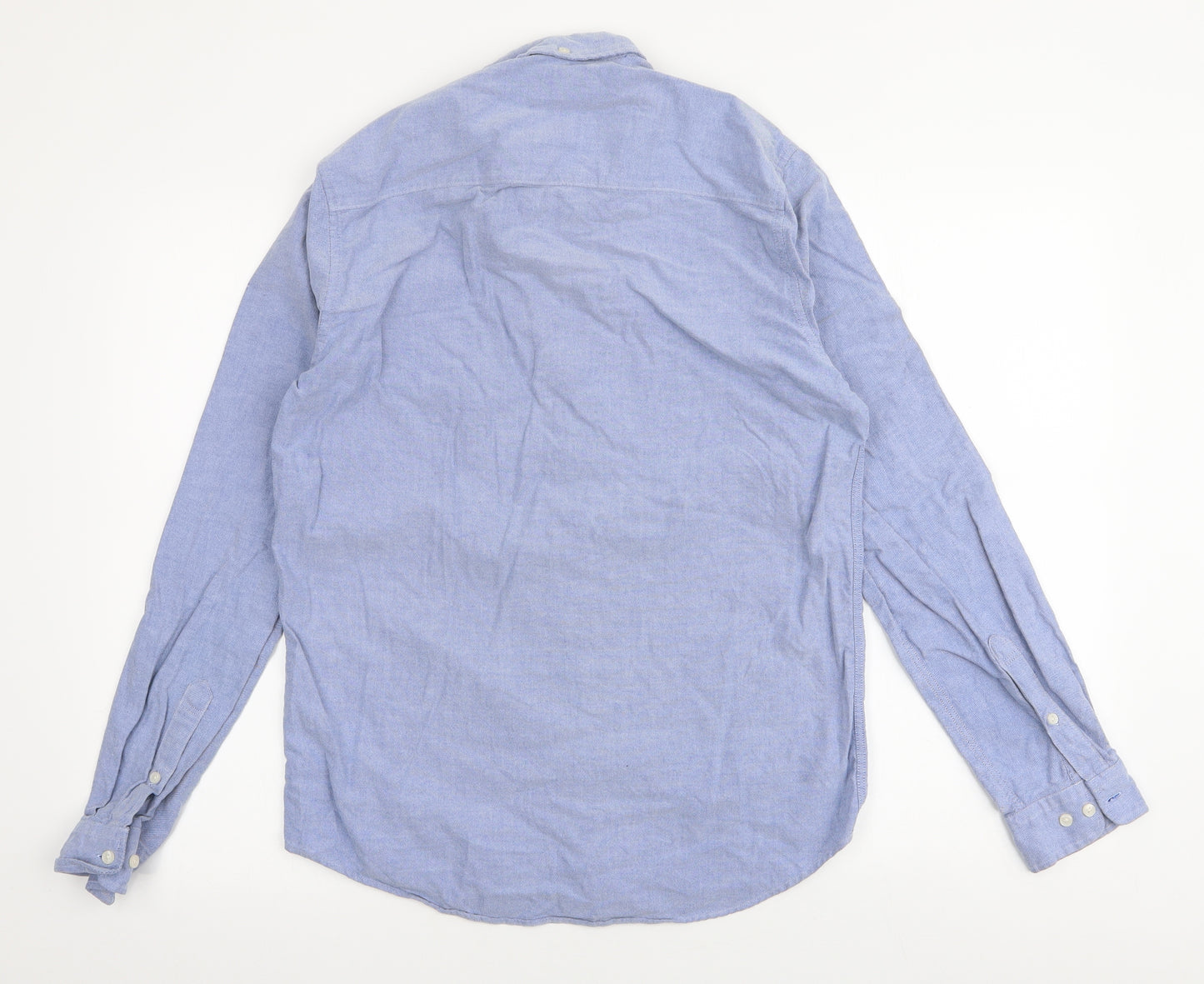 NEXT Mens Blue  Cotton  Button-Up Size S Collared Button