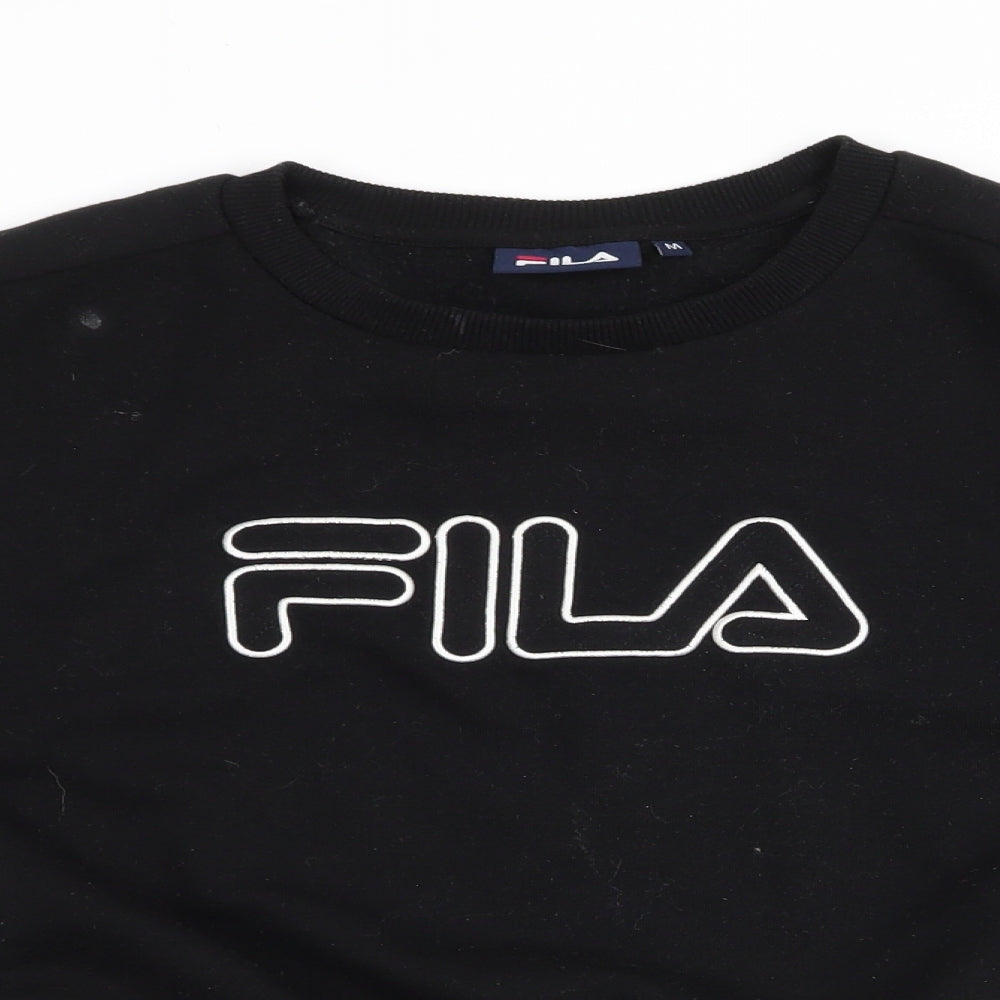 FILA Womens Black  Polyester Pullover Sweatshirt Size M  Pullover