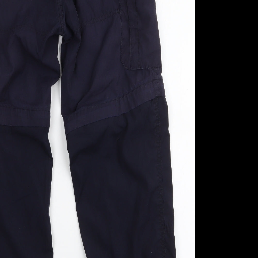 Craghoppers Mens Blue  Polyester Cargo Trousers Size S L27 in Regular Zip - Removable bottom