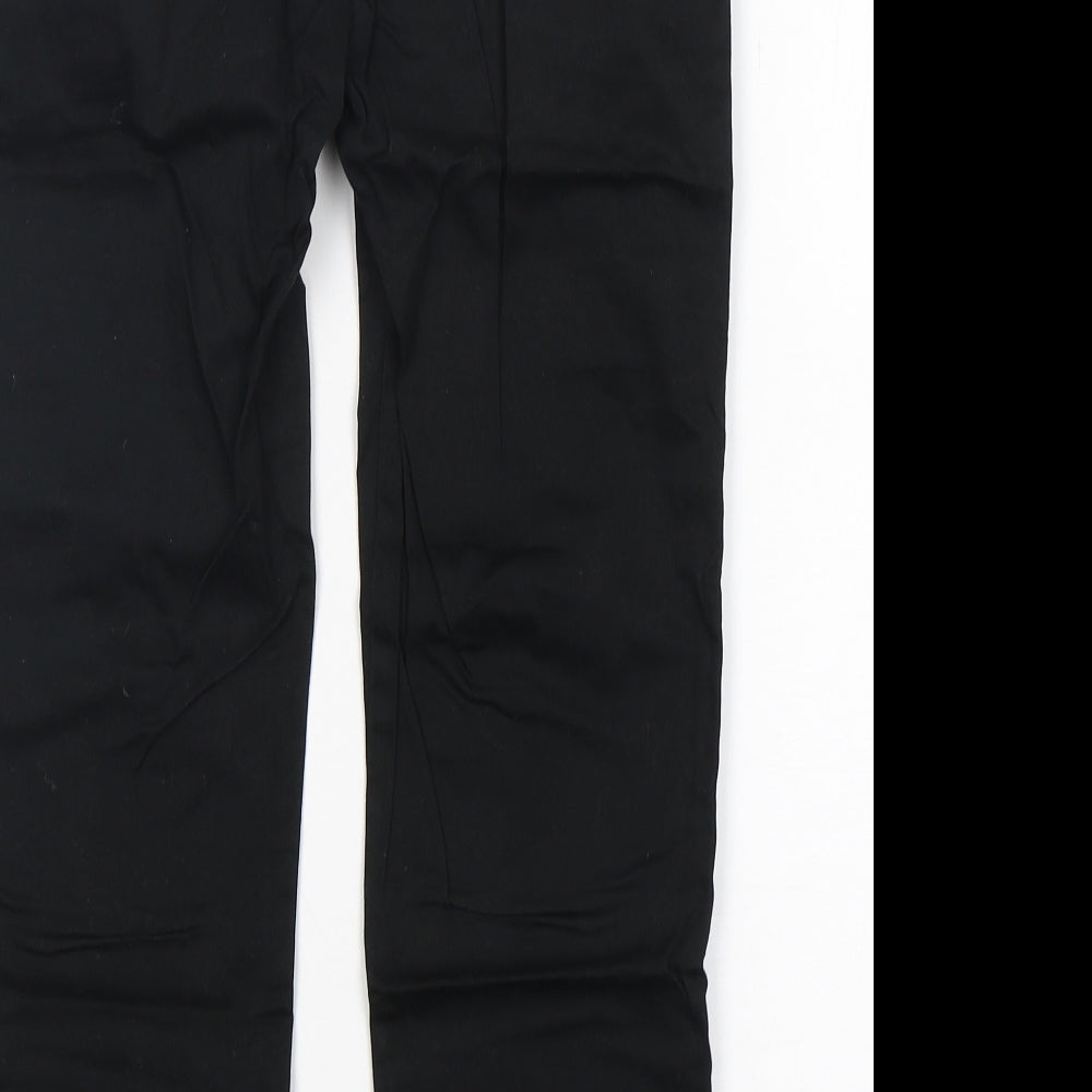 Atmosphere Womens Black  Cotton Pedal Pusher Trousers Size 8 L24 in Regular