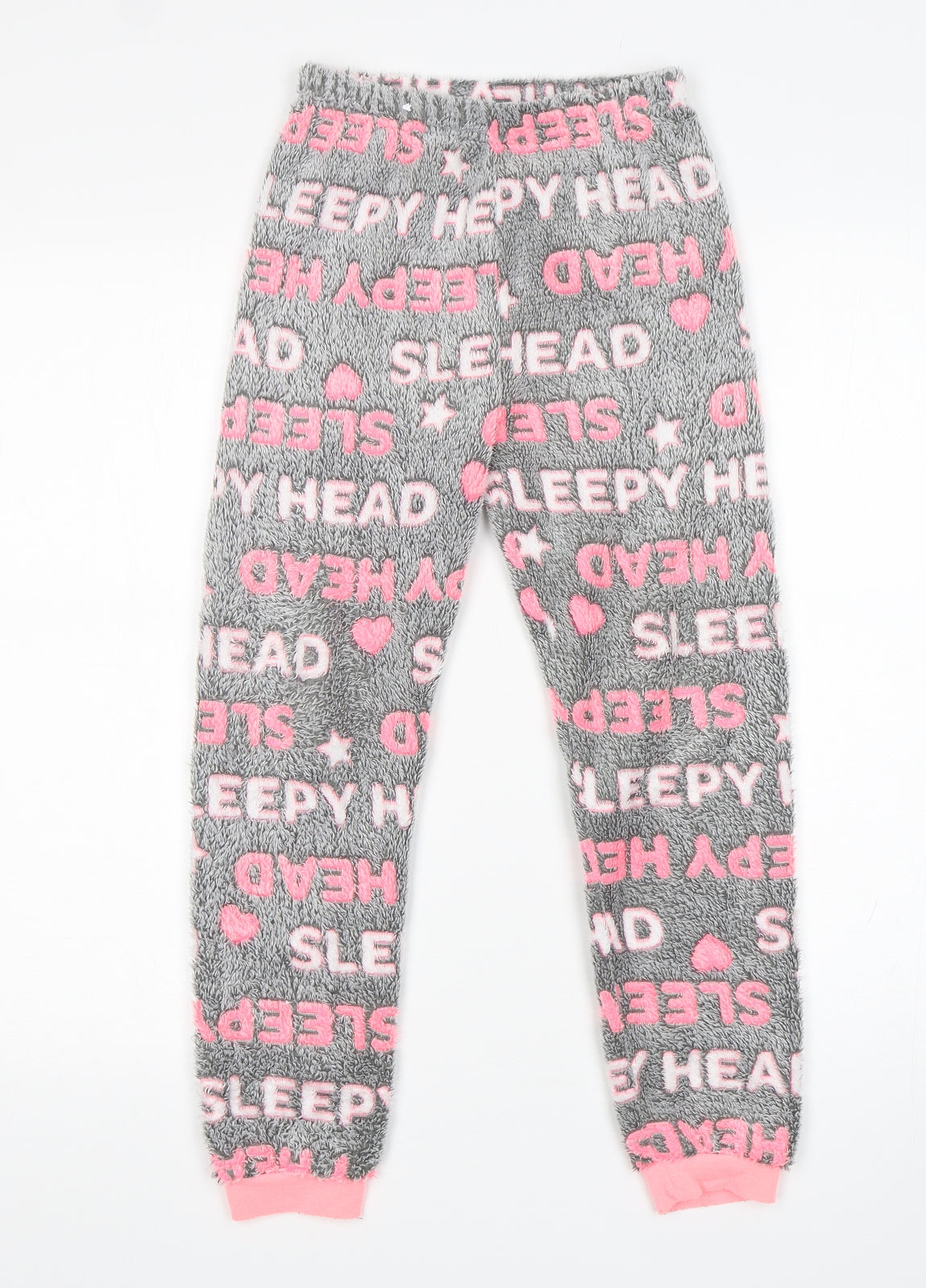 Primark Girls Multicoloured Geometric Polyester  Pyjama Pants Size 8-9 Years