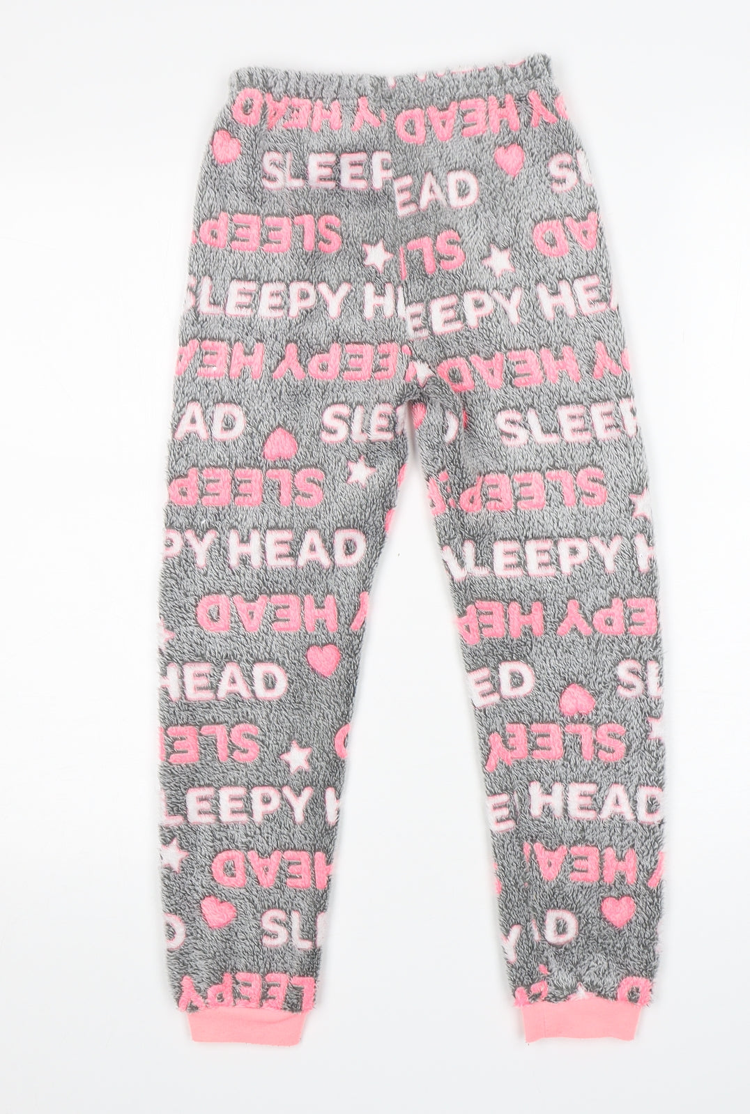 Primark Girls Multicoloured Geometric Polyester  Pyjama Pants Size 8-9 Years