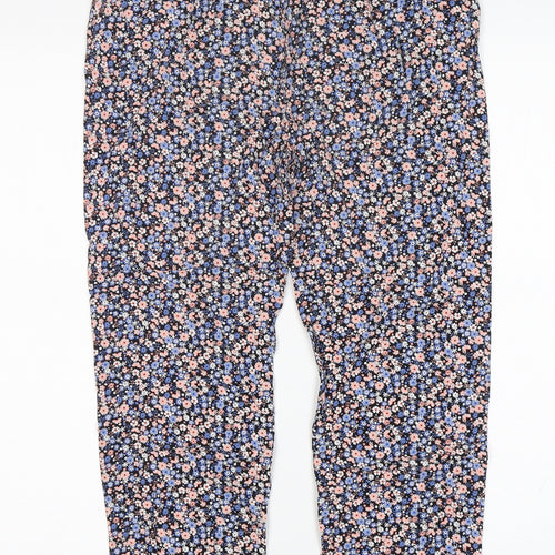 Primark Girls Multicoloured Floral Viscose Harem Trousers Size 13-14 Years  Regular