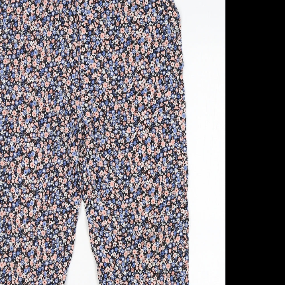 Primark Girls Multicoloured Floral Viscose Harem Trousers Size 13-14 Years  Regular