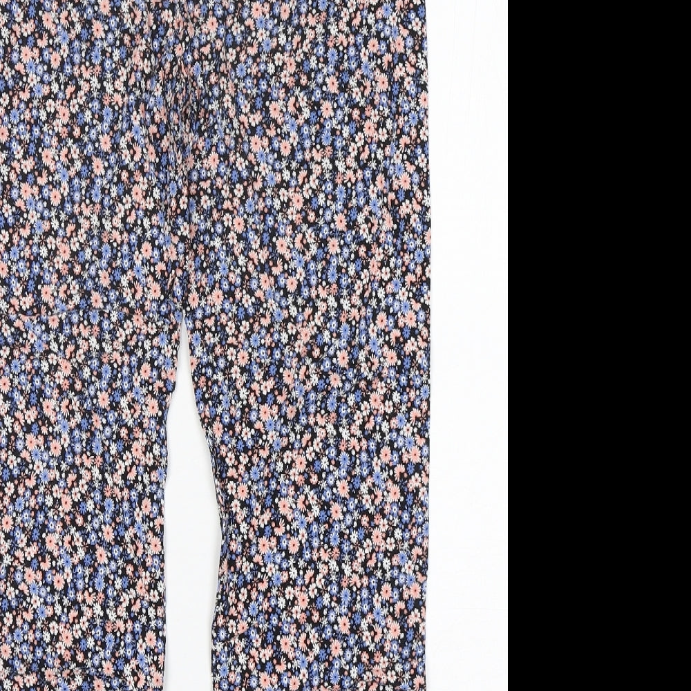 Primark Girls Multicoloured Floral Viscose Harem Trousers Size 13-14 Years  Regular