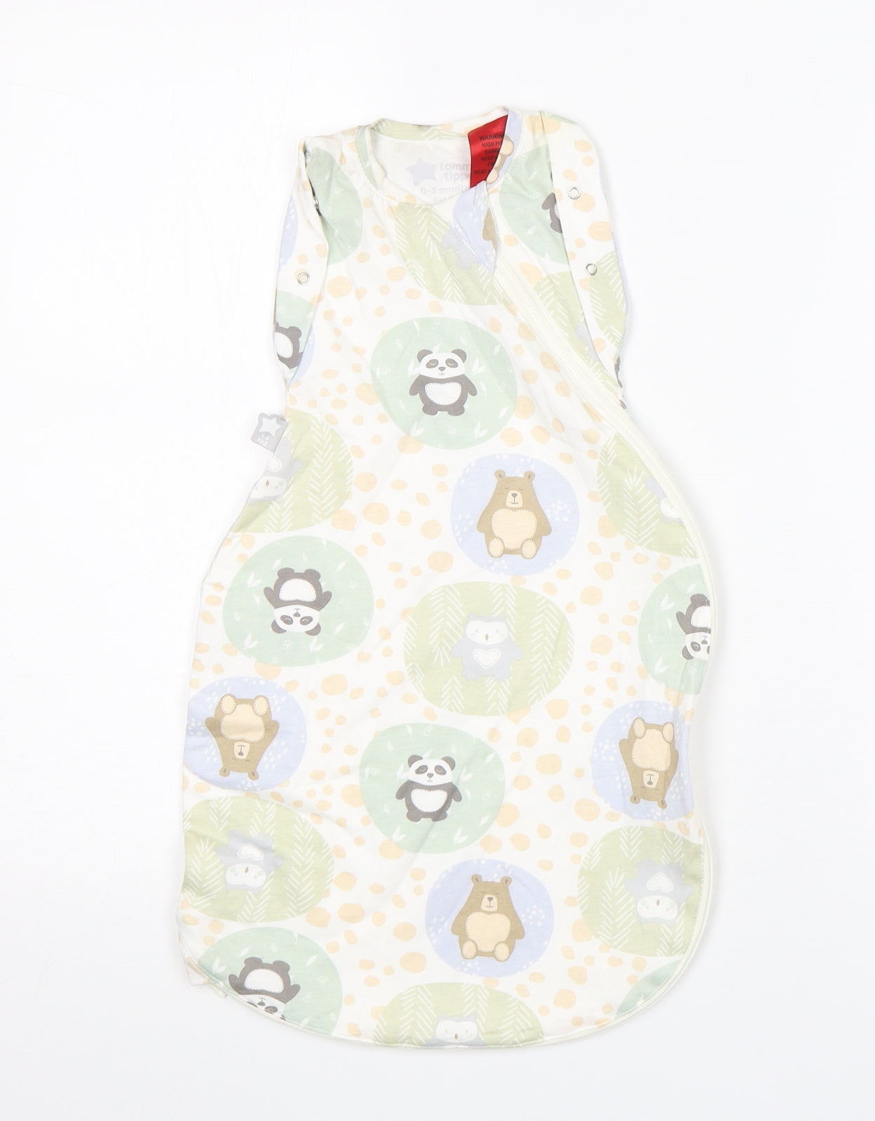 Tommee Tippee Boys Multicoloured Animal Print Cotton Babygrow One-Piece Size 0-3 Months   - Blanket babygrow
