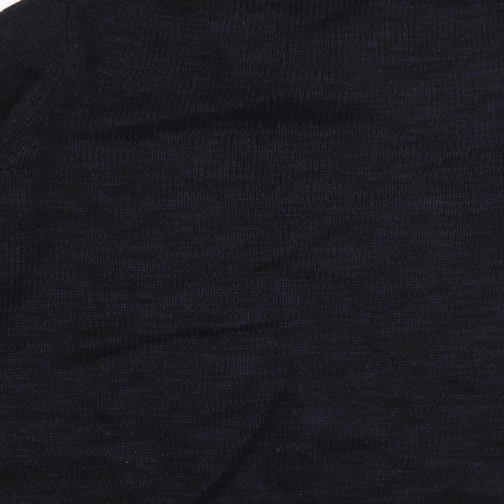 Uniqlo Mens Black Roll Neck  Acrylic Pullover Jumper Size M