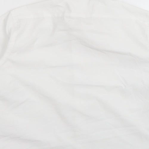 John Lewis Boys White  Polyester Basic Button-Up Size 5 Years Collared Button