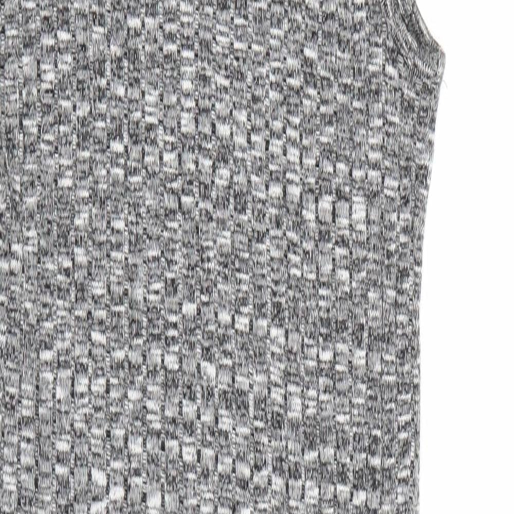 Primark Womens Grey  Viscose Bodycon  Size 6  High Neck