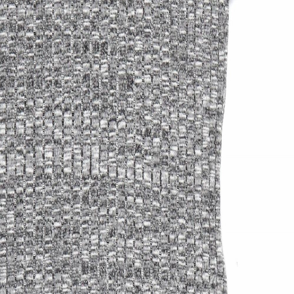 Primark Womens Grey  Viscose Bodycon  Size 6  High Neck