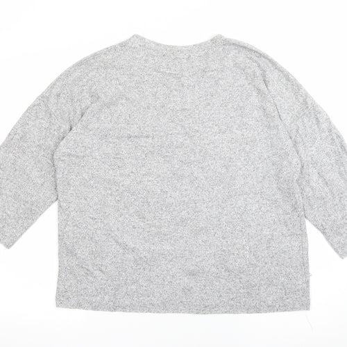 Zara Womens Green Crew Neck  Viscose Pullover Jumper Size M
