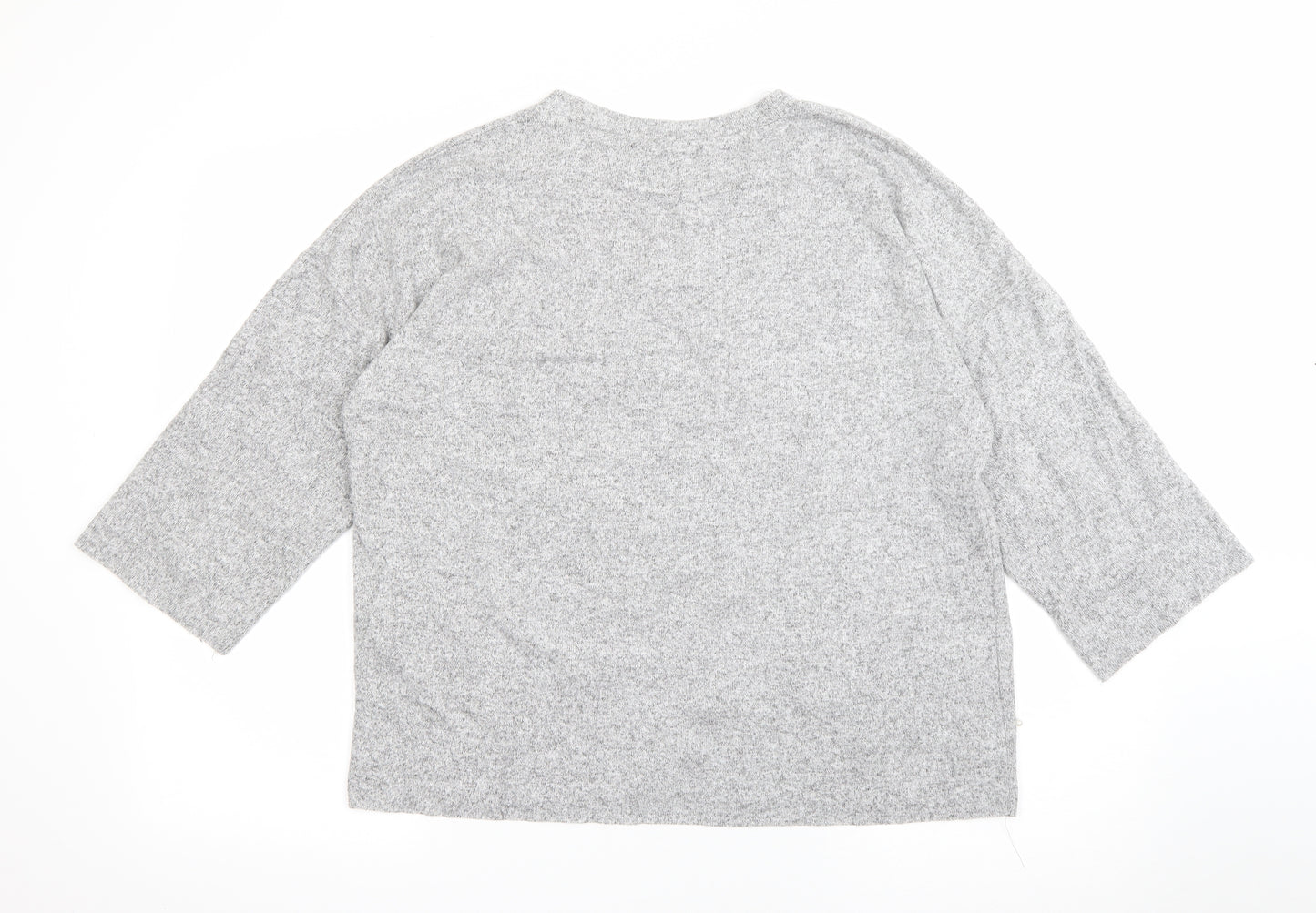 Zara Womens Green Crew Neck  Viscose Pullover Jumper Size M