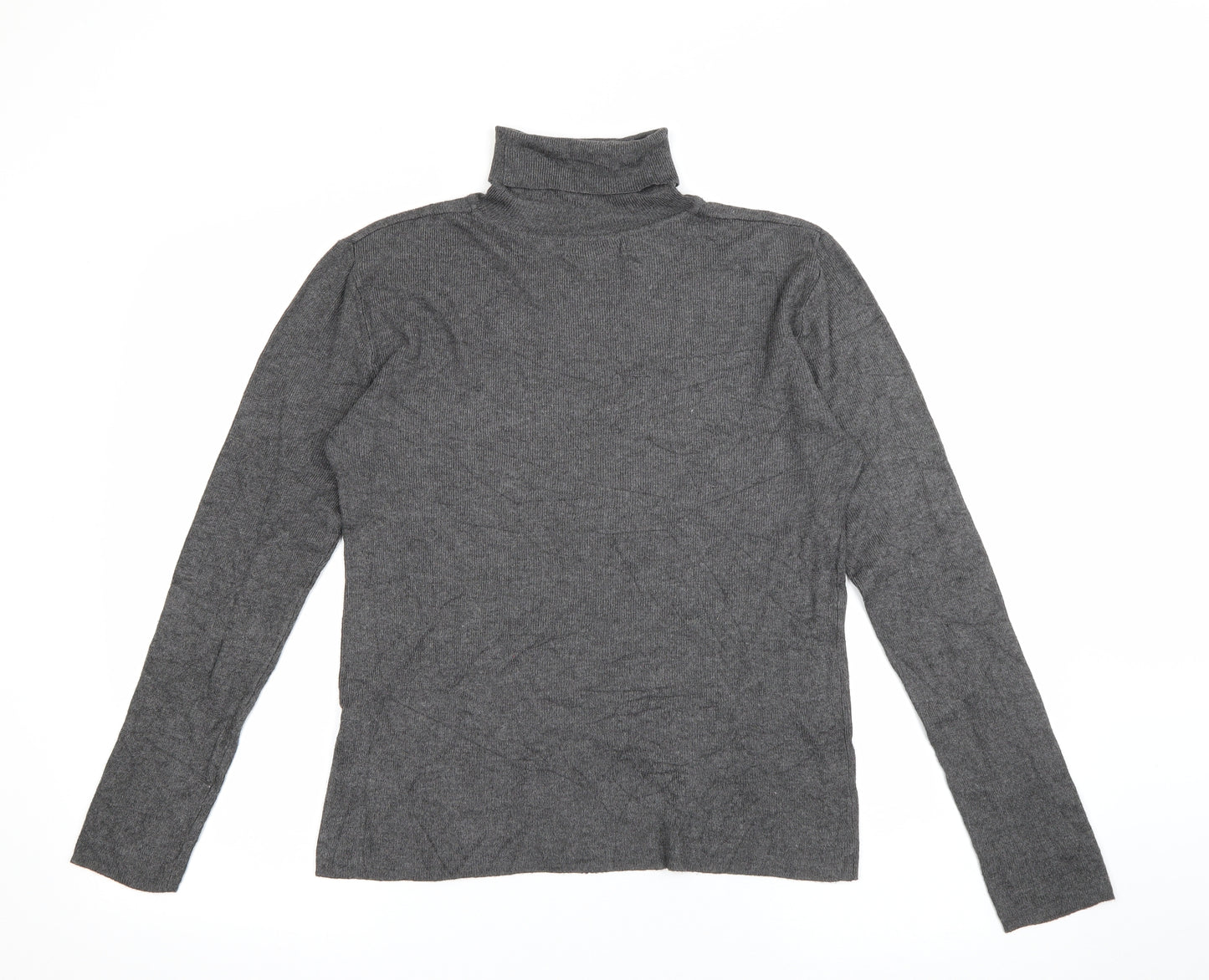 Primark Womens Green Roll Neck  Viscose Pullover Jumper Size 12