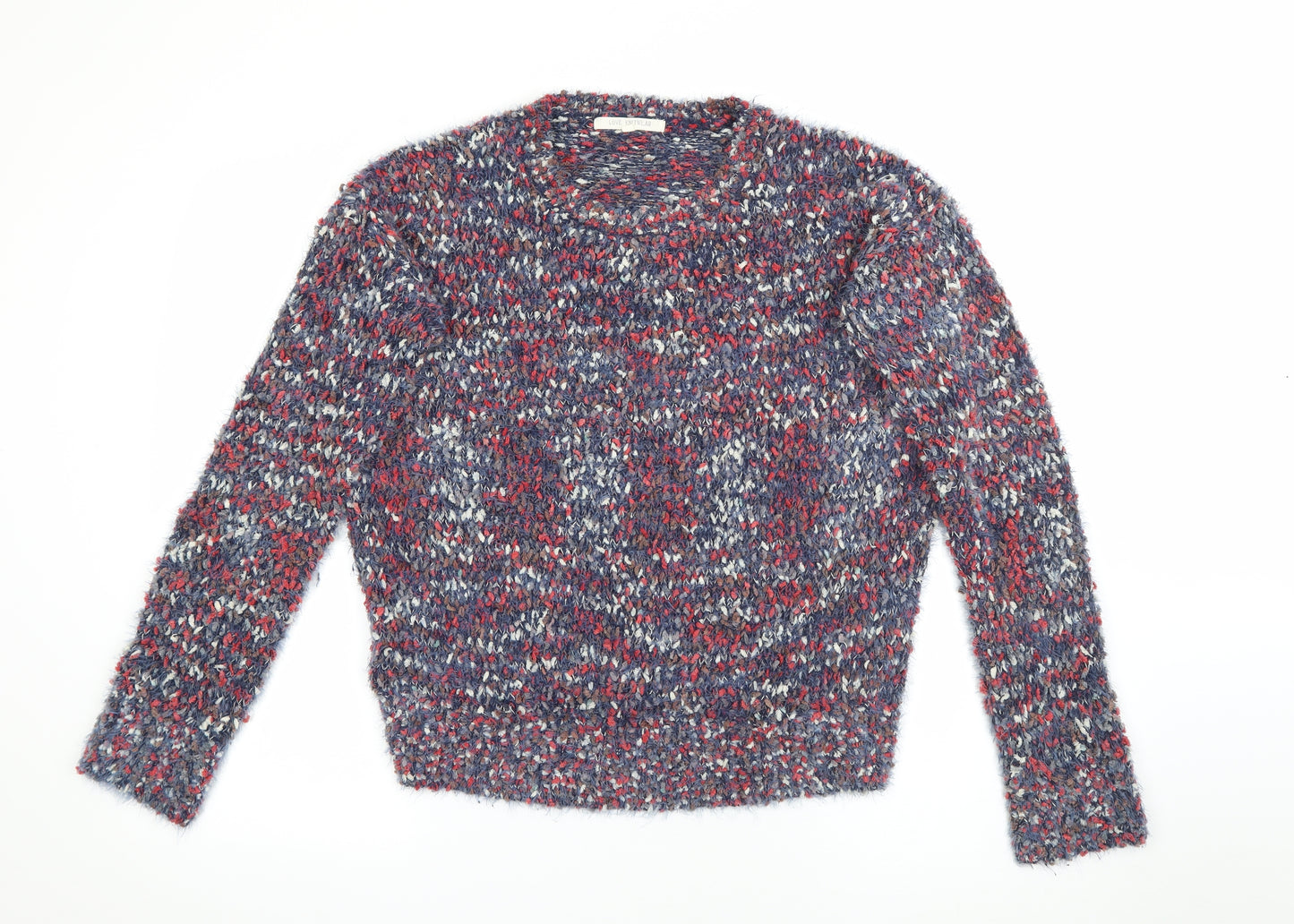Love Knitwear Womens Multicoloured Round Neck  Polyester Pullover Jumper Size 12