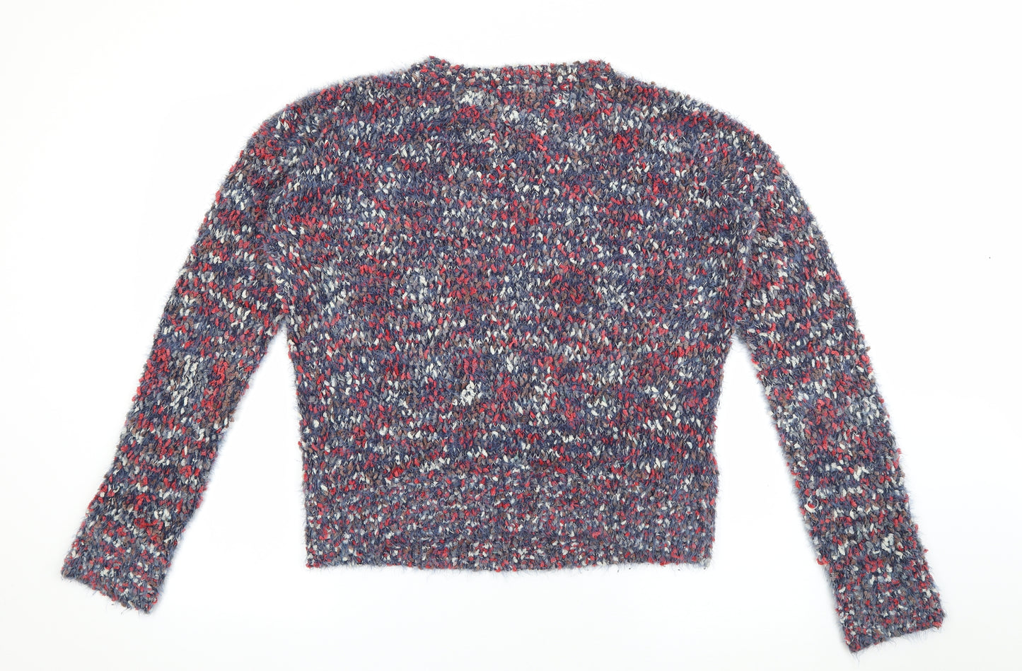 Love Knitwear Womens Multicoloured Round Neck  Polyester Pullover Jumper Size 12
