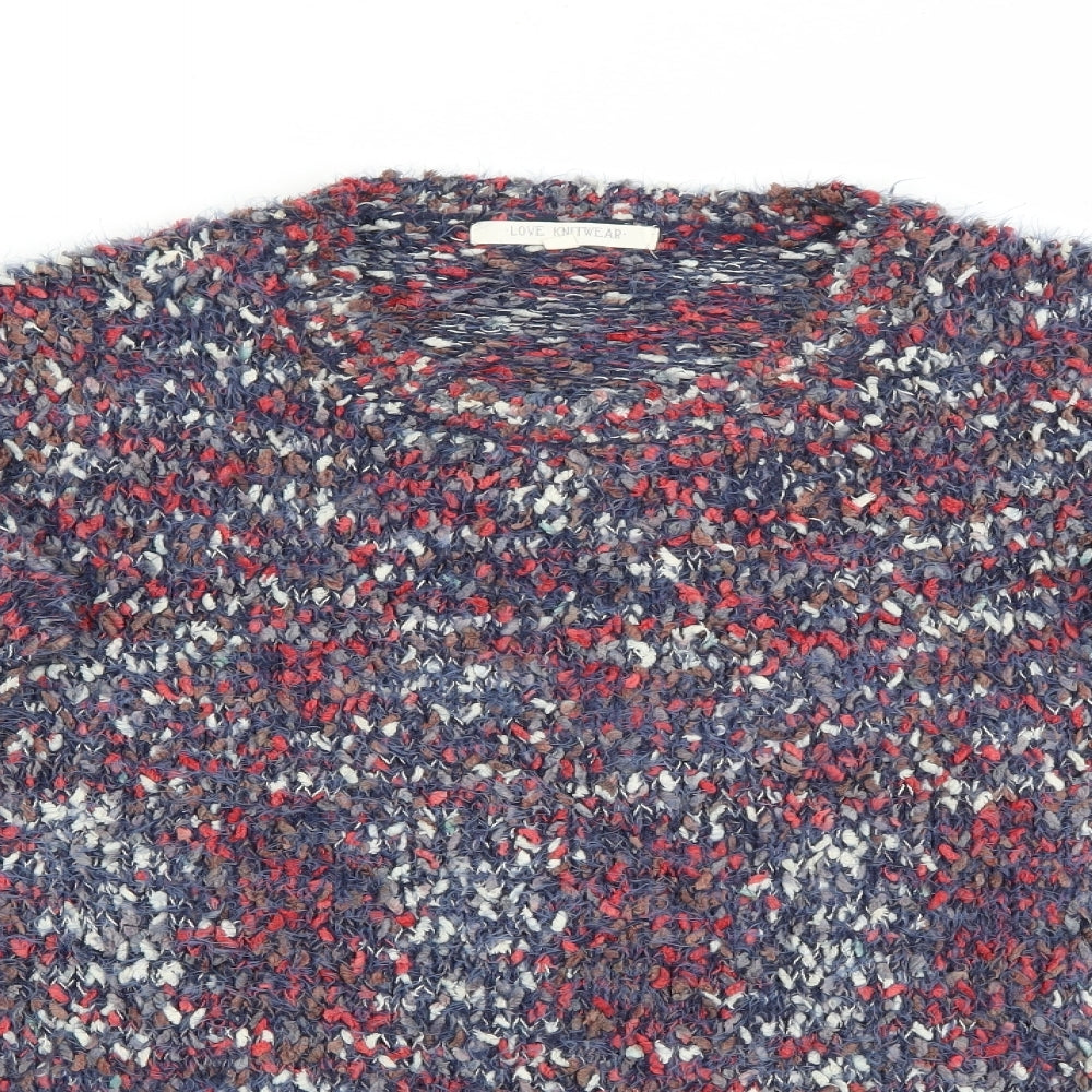 Love Knitwear Womens Multicoloured Round Neck  Polyester Pullover Jumper Size 12