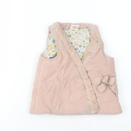 Shabby Chic Girls Pink   Gilet Waistcoat Size 4 Years  Snap