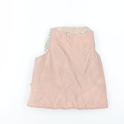 Shabby Chic Girls Pink   Gilet Waistcoat Size 4 Years  Snap