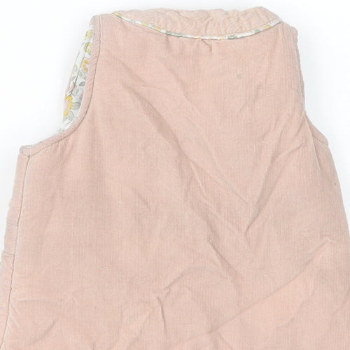 Shabby Chic Girls Pink   Gilet Waistcoat Size 4 Years  Snap