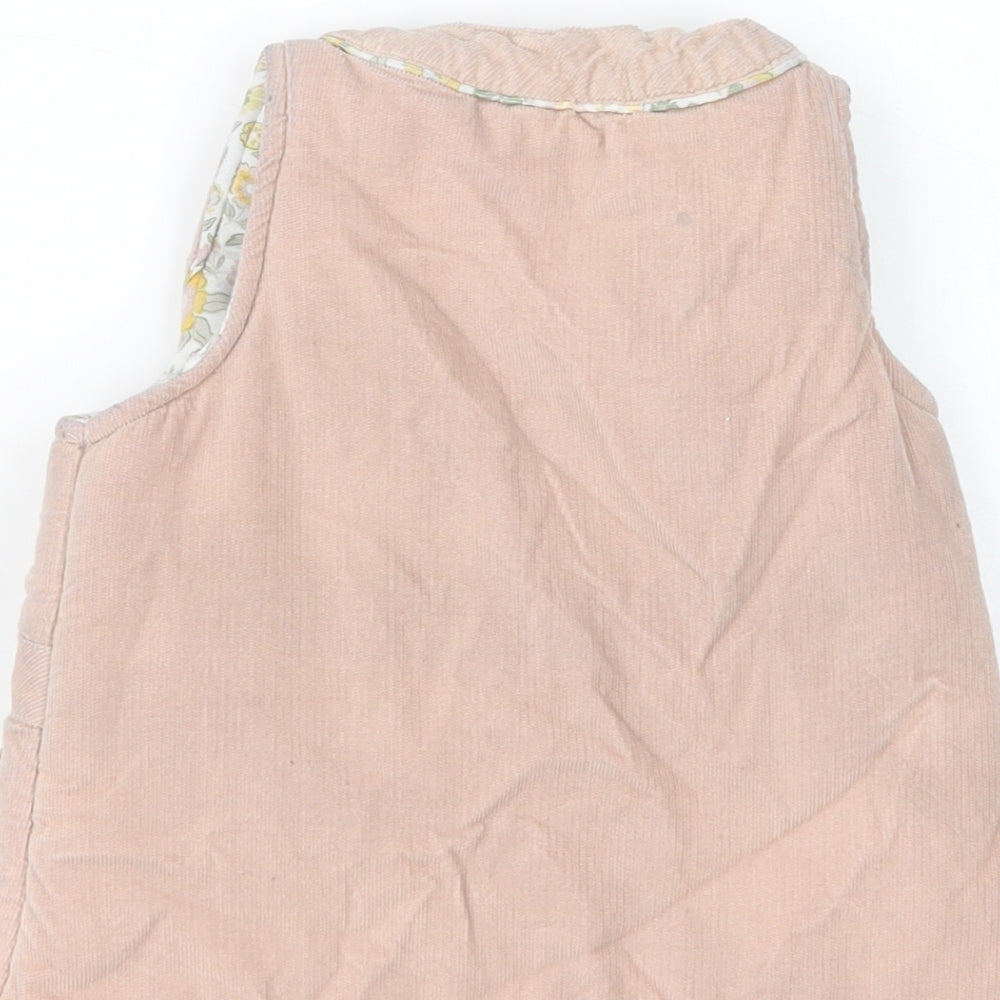 Shabby Chic Girls Pink   Gilet Waistcoat Size 4 Years  Snap