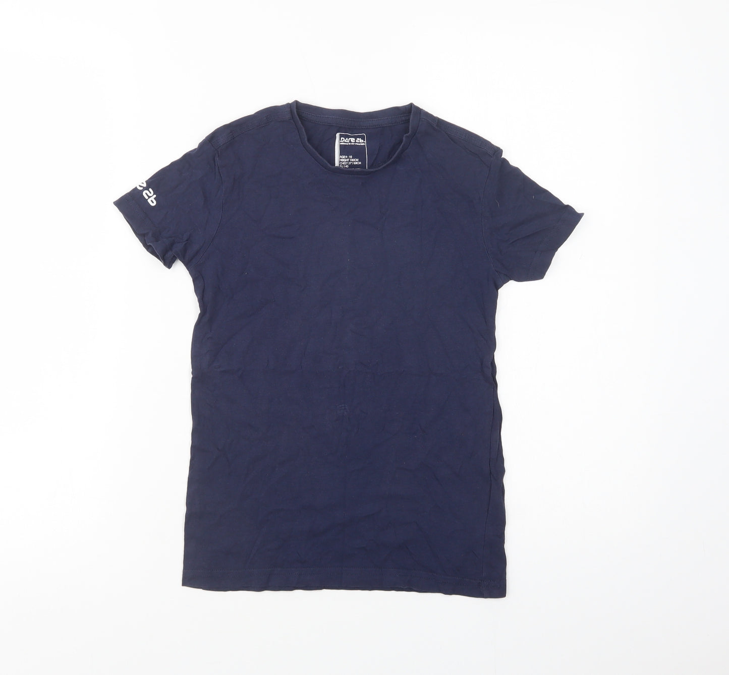 Dare 2B Girls Blue  Cotton Basic T-Shirt Size 9-10 Years Crew Neck Pullover
