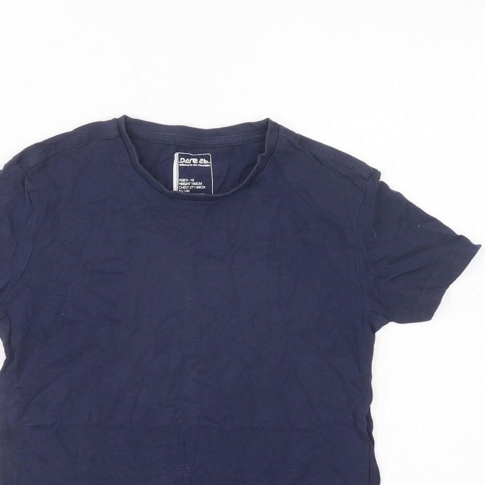 Dare 2B Girls Blue  Cotton Basic T-Shirt Size 9-10 Years Crew Neck Pullover