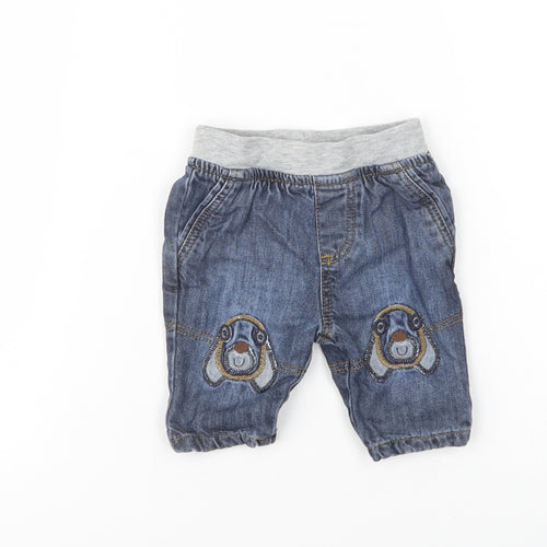 NEXT Baby Blue  Cotton Jogger Trousers Size Newborn   - Puppies