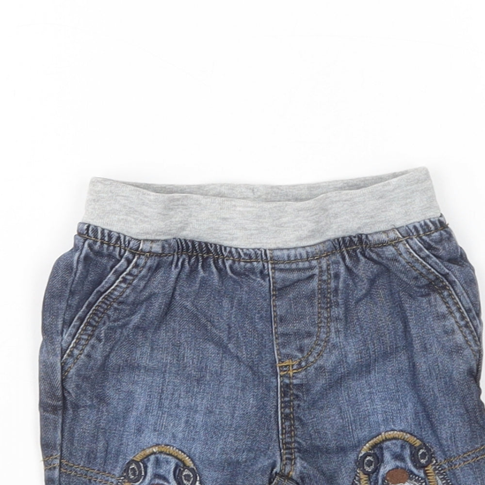 NEXT Baby Blue  Cotton Jogger Trousers Size Newborn   - Puppies