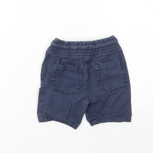 F&F Baby Blue  Cotton Cropped Trousers Size 12-18 Months  Drawstring