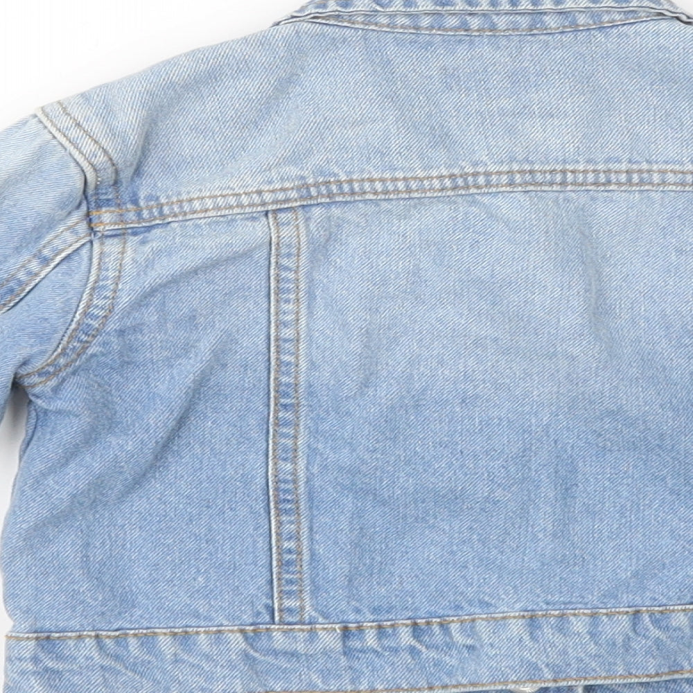 F&F Girls Blue   Jacket  Size 2-3 Years  Button