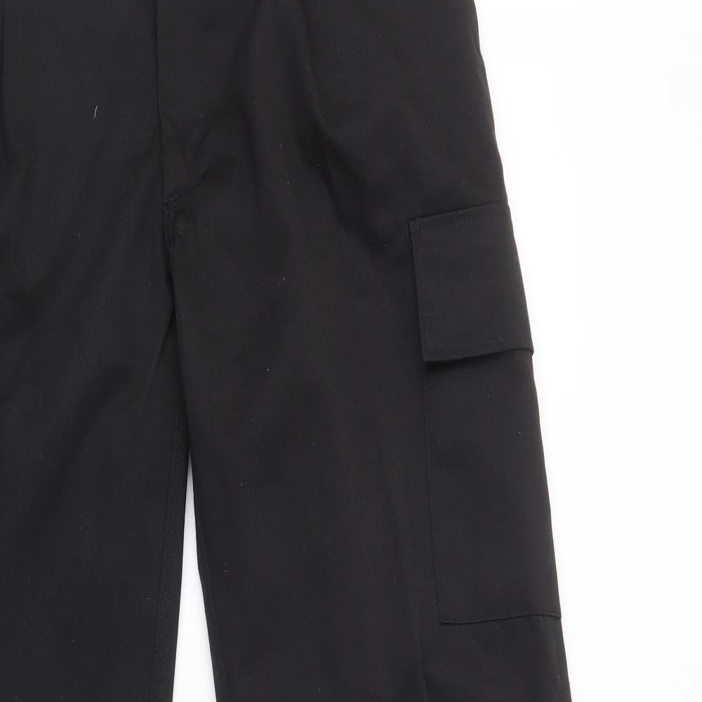 Uniform Express Mens Black  Polyester Cargo Trousers Size 34 L33 in Regular Button - Work Trousers