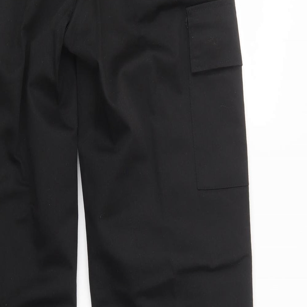 Uniform Express Mens Black  Polyester Cargo Trousers Size 34 L33 in Regular Button - Work Trousers