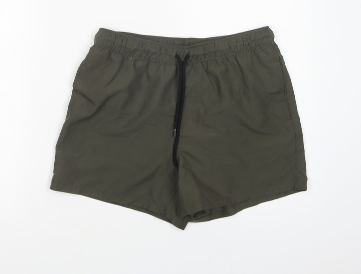 ASOS Womens Green Polyester Bermuda Shorts Size S L4 in Regular Drawstring