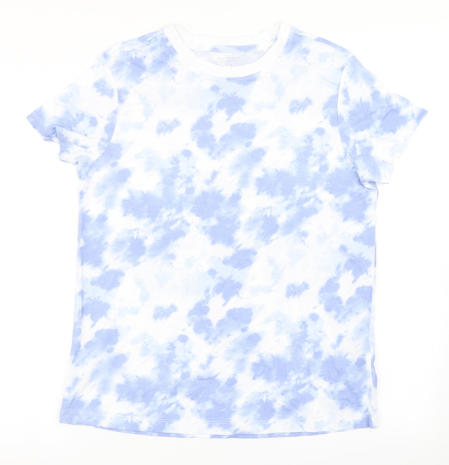 Primark Womens Blue  100% Cotton Basic T-Shirt Size S Round Neck - Tie Dye
