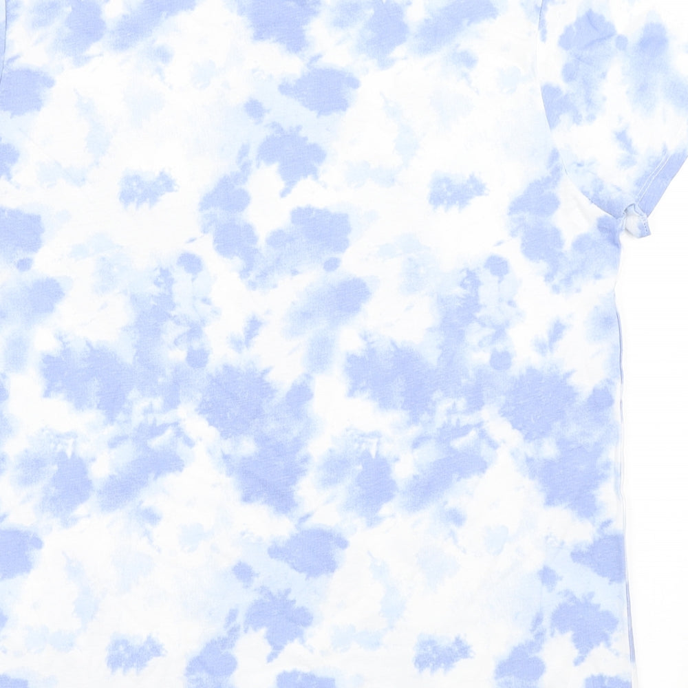 Primark Womens Blue  100% Cotton Basic T-Shirt Size S Round Neck - Tie Dye