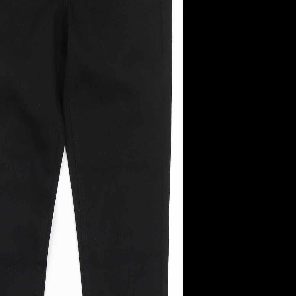 NEXT Womens Black  Cotton Skinny Jeans Size 14 L29 in Regular Button