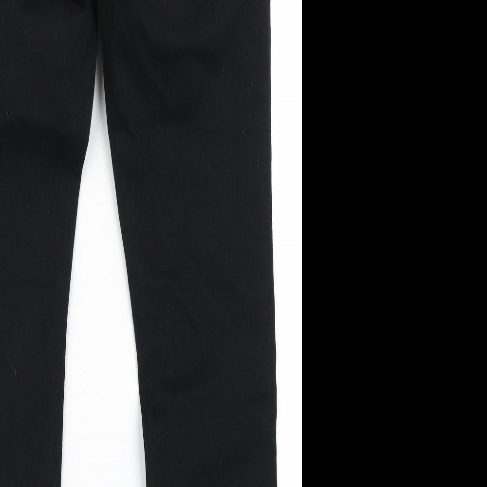NEXT Womens Black  Cotton Skinny Jeans Size 14 L29 in Regular Button
