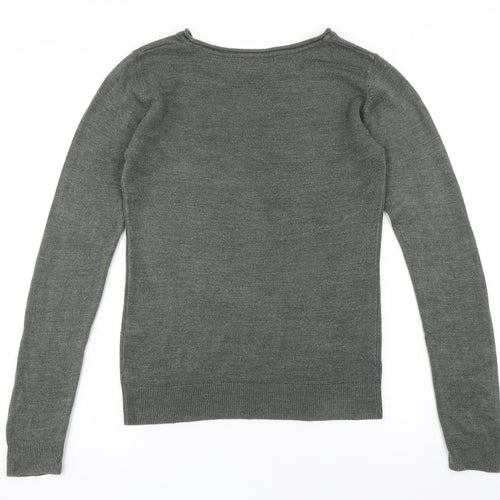 Atmosphere Womens Green Round Neck  Acrylic Pullover Jumper Size 6